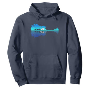 Guitar Lake Shadow Hoodie Acoustic Guitarist Musician Nature Lover TS14 Navy Print Your Wear
