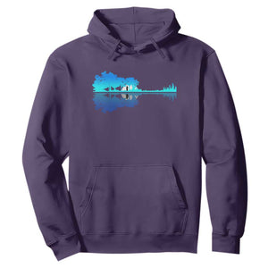 Guitar Lake Shadow Hoodie Acoustic Guitarist Musician Nature Lover TS14 Purple Print Your Wear