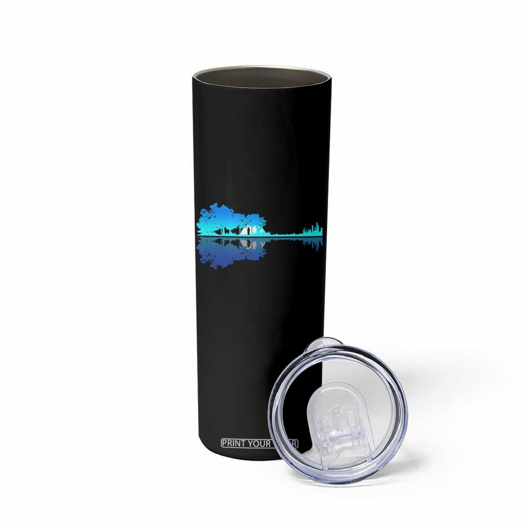 Guitar Lake Shadow Skinny Tumbler Acoustic Guitarist Musician Nature Lover TS14 Print Your Wear