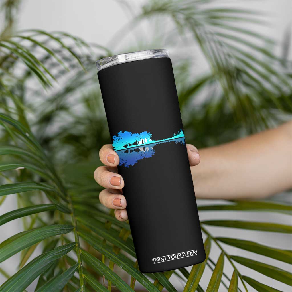 Guitar Lake Shadow Skinny Tumbler Acoustic Guitarist Musician Nature Lover TS14 Print Your Wear
