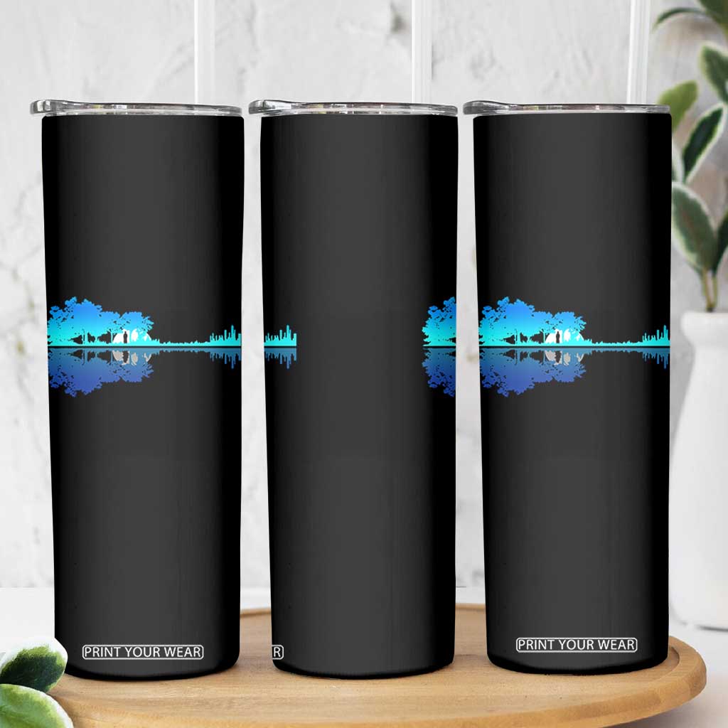 Guitar Lake Shadow Skinny Tumbler Acoustic Guitarist Musician Nature Lover TS14 Print Your Wear