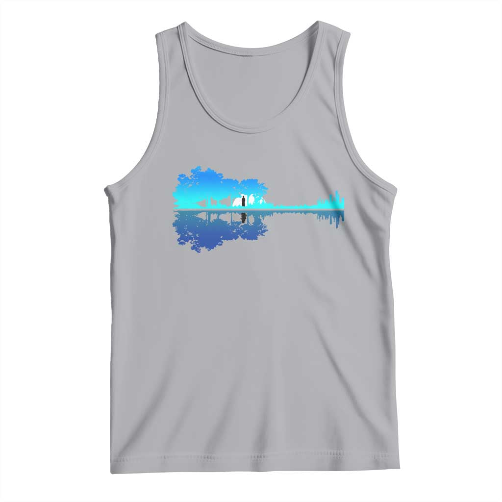 Guitar Lake Shadow Tank Top Acoustic Guitarist Musician Nature Lover TS14 Athletic Heather Print Your Wear