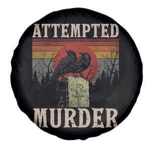 Funny Literary Spare Tire Cover Attempted Murder Two Crows Bird on Branch TS14 Print Your Wear