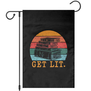 Book Lover Garden Flag Get Lit Literature Reading TS14 Black Print Your Wear