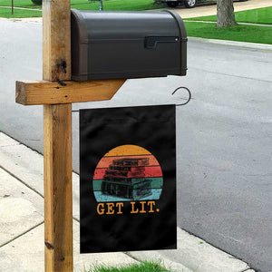 Book Lover Garden Flag Get Lit Literature Reading TS14 Print Your Wear