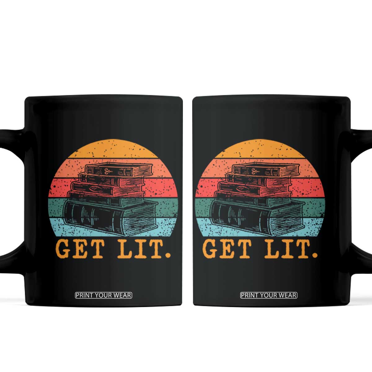 Book Lover Coffee Mug Get Lit Literature Reading TS14 Black Print Your Wear