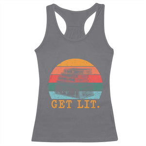 Book Lover Racerback Tank Top Get Lit Literature Reading TS14 Charcoal Print Your Wear