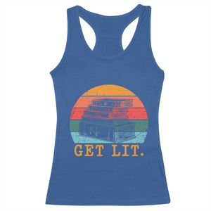 Book Lover Racerback Tank Top Get Lit Literature Reading TS14 Royal Blue Print Your Wear