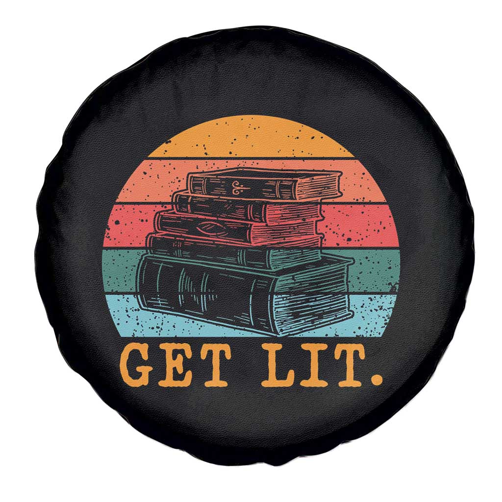 Book Lover Spare Tire Cover Get Lit Literature Reading TS14 Print Your Wear