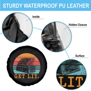 Book Lover Spare Tire Cover Get Lit Literature Reading TS14 Print Your Wear