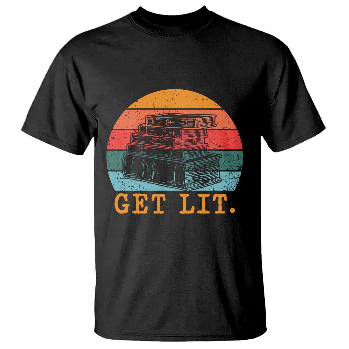 Book Lover T Shirt Get Lit Literature Reading TS14 Black Print Your Wear