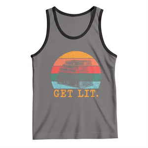 Book Lover Tank Top Get Lit Literature Reading TS14 Deep Heather Black Print Your Wear