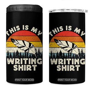 Funny Writer 4 in 1 Can Cooler Tumbler This is My Writing Shirt Authors Poets Literature TS14 One Size: 16 oz Black Print Your Wear