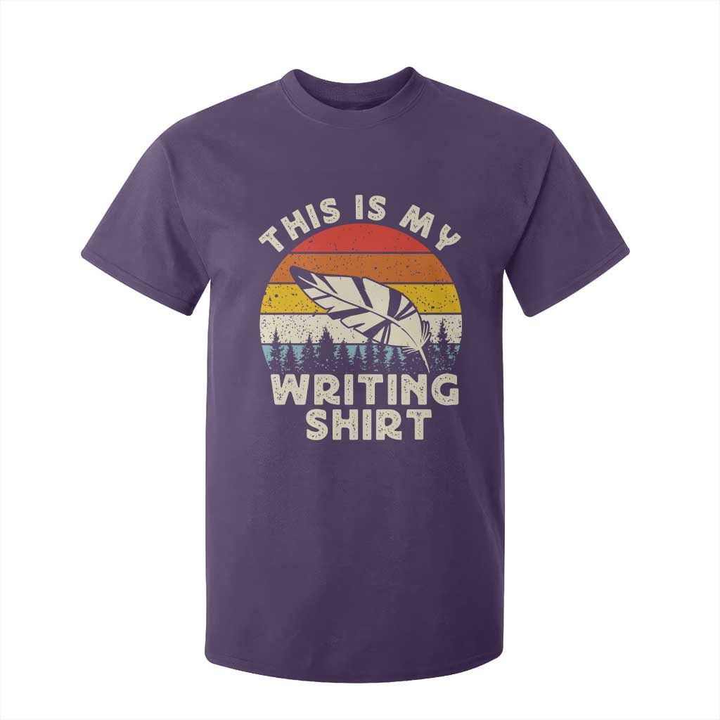 Funny Writer T Shirt For Kid This is My Writing Shirt Authors Poets Literature TS14 Purple Print Your Wear