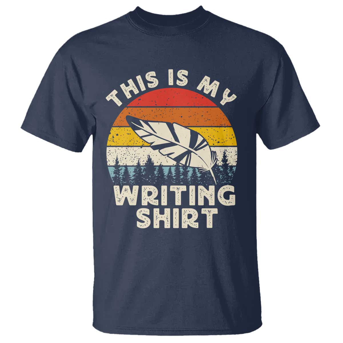 Funny Writer T Shirt This is My Writing Shirt Authors Poets Literature TS14 Navy Print Your Wear