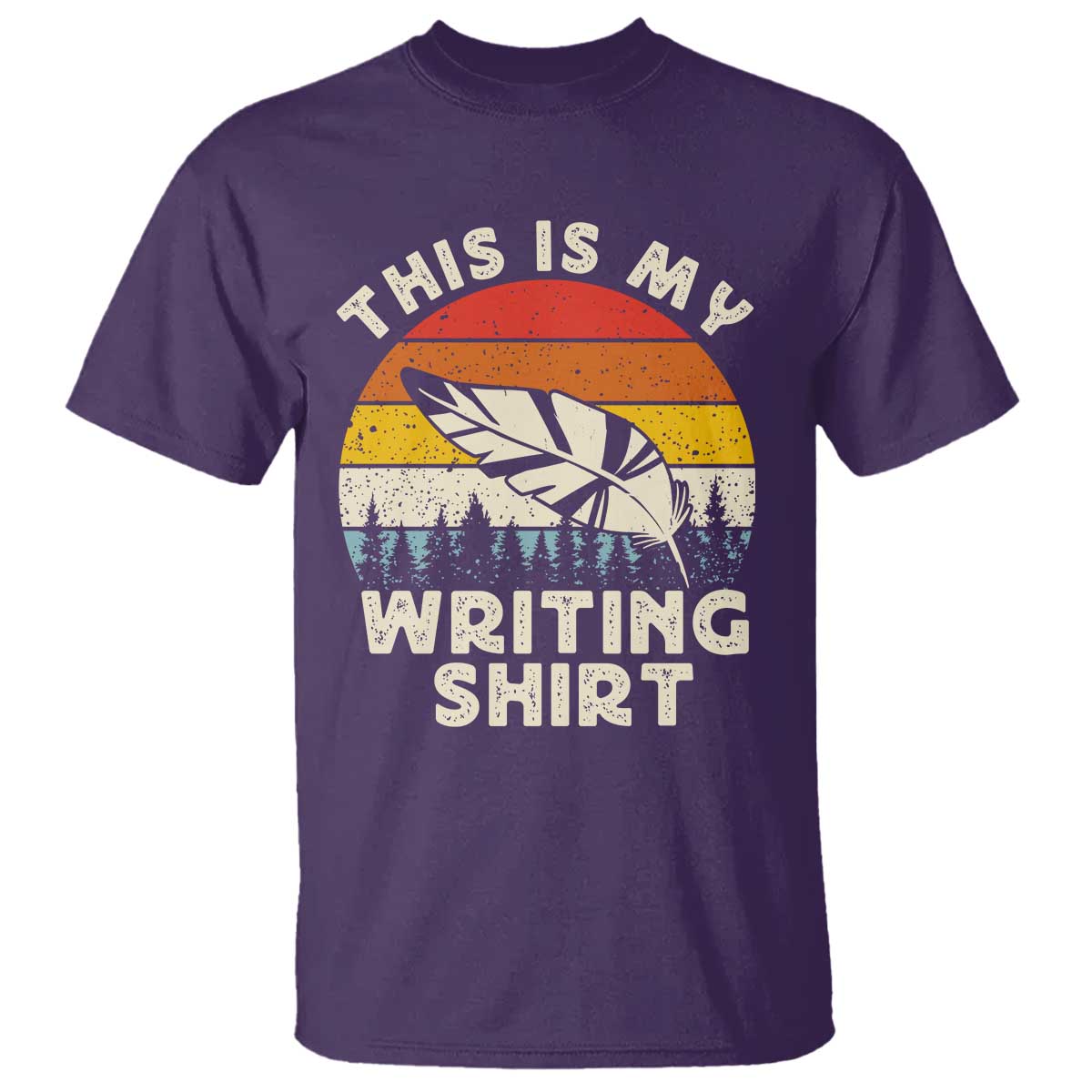 Funny Writer T Shirt This is My Writing Shirt Authors Poets Literature TS14 Purple Print Your Wear