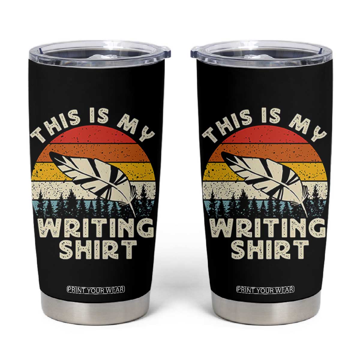 Funny Writer Tumbler Cup This is My Writing Shirt Authors Poets Literature TS14 Black Print Your Wear