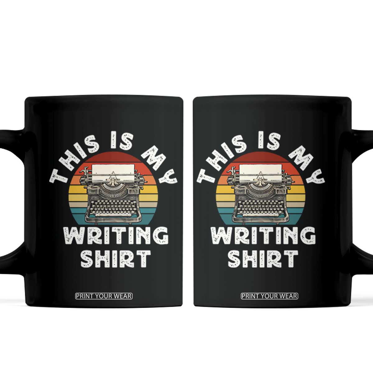 Funny Typewriter Coffee Mug This is My Writing Shirt TS14 Black Print Your Wear