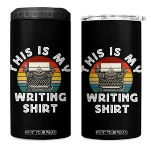 Funny Typewriter 4 in 1 Can Cooler Tumbler This is My Writing Shirt TS14 One Size: 16 oz Black Print Your Wear