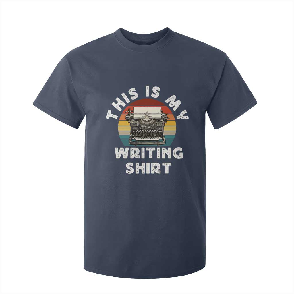 Funny Typewriter T Shirt For Kid This is My Writing Shirt TS14 Navy Print Your Wear