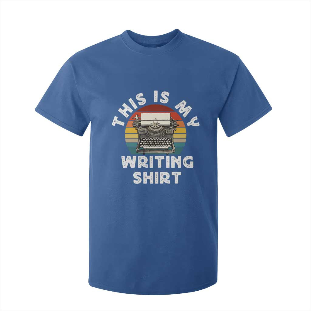 Funny Typewriter T Shirt For Kid This is My Writing Shirt TS14 Royal Blue Print Your Wear
