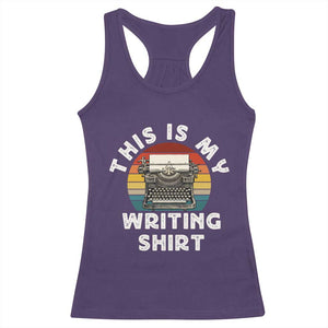 Funny Typewriter Racerback Tank Top This is My Writing Shirt TS14 Purple Print Your Wear