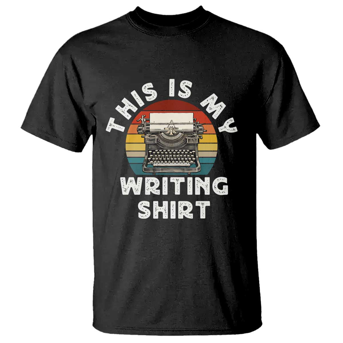 Funny Typewriter T Shirt This is My Writing Shirt TS14 Black Print Your Wear