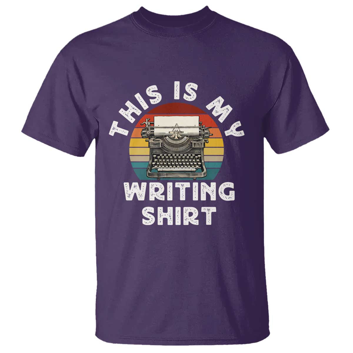 Funny Typewriter T Shirt This is My Writing Shirt TS14 Purple Print Your Wear