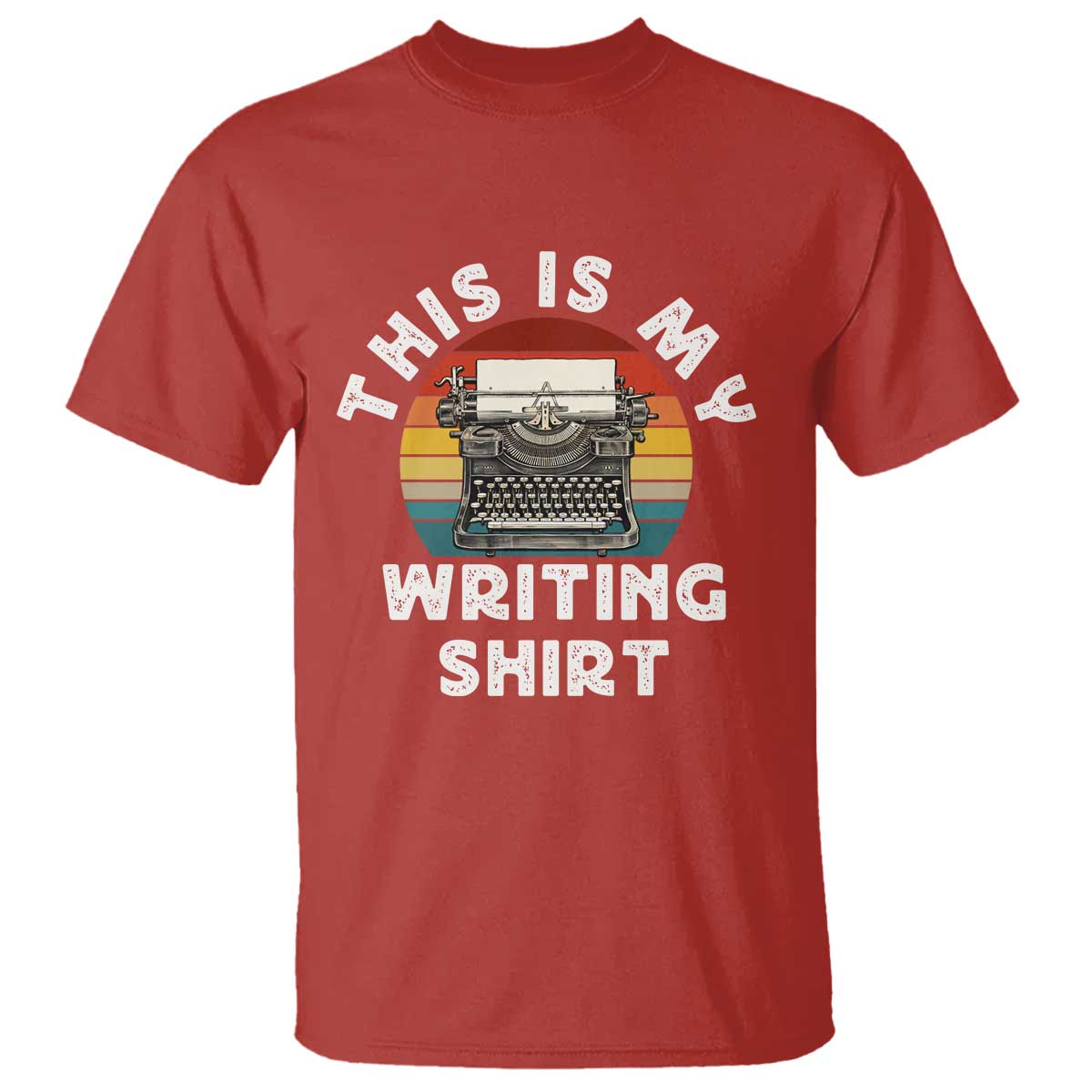 Funny Typewriter T Shirt This is My Writing Shirt TS14 Red Print Your Wear