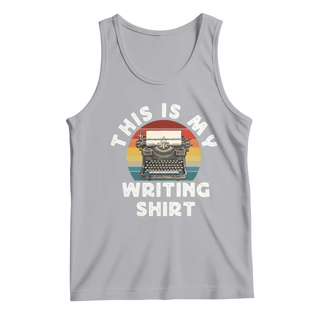 Funny Typewriter Tank Top This is My Writing Shirt TS14 Athletic Heather Print Your Wear