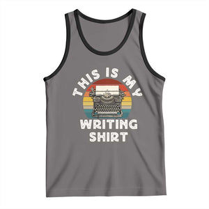 Funny Typewriter Tank Top This is My Writing Shirt TS14 Deep Heather Black Print Your Wear