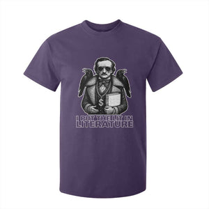 Funny Edgar Allan Poe T Shirt For Kid I Put The Lit In Literature TS14 Purple Print Your Wear