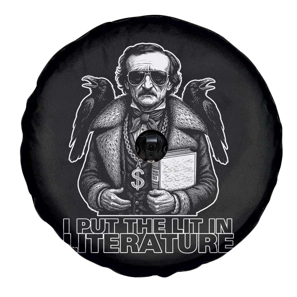Funny Edgar Allan Poe Spare Tire Cover I Put The Lit In Literature TS14 Print Your Wear