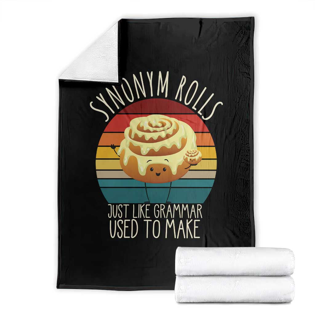 Funny English Grammar Throw Blanket Synonym Rolls Just Like Grammar Used To Make TS14 Black Print Your Wear