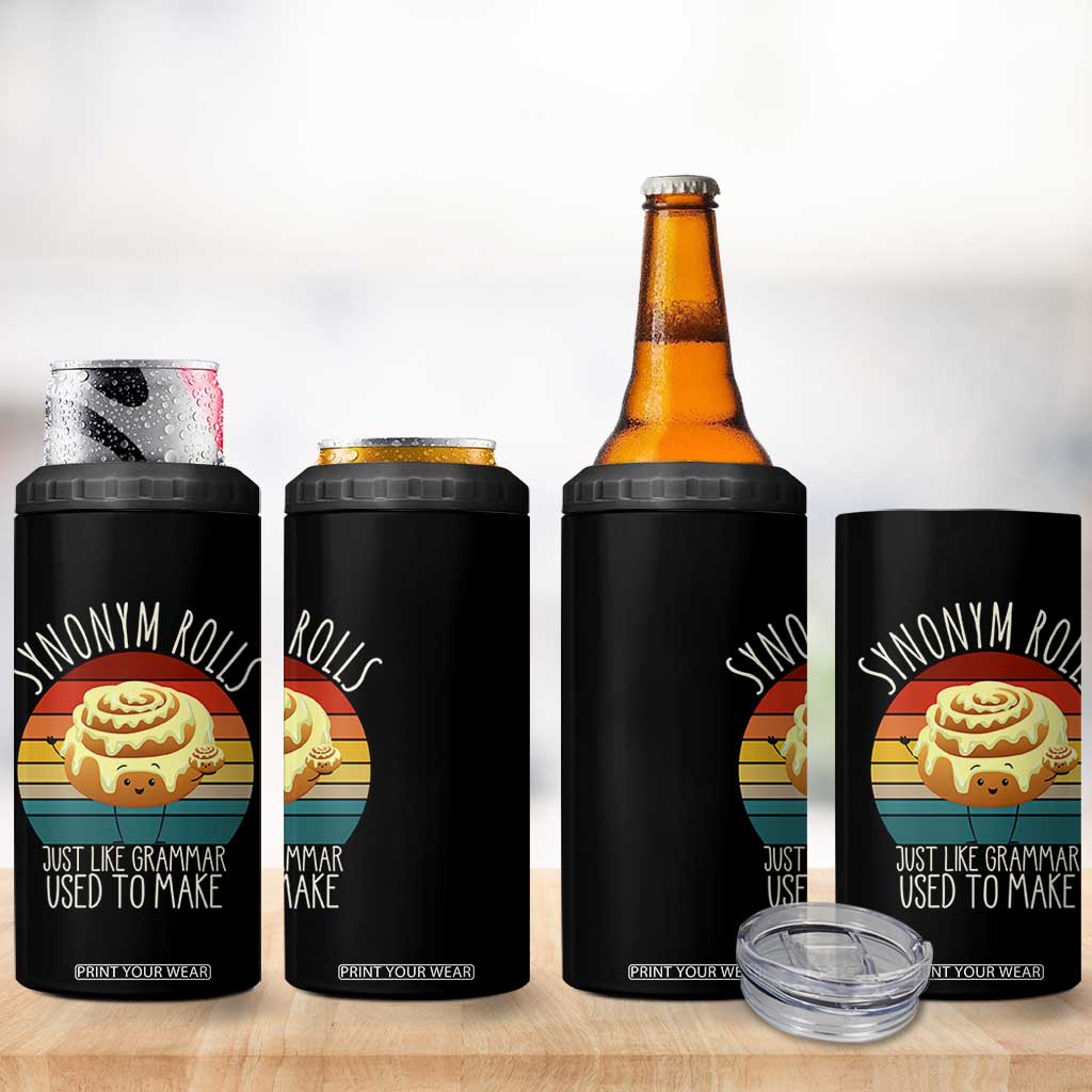 Funny English Grammar 4 in 1 Can Cooler Tumbler Synonym Rolls Just Like Grammar Used To Make TS14 Print Your Wear