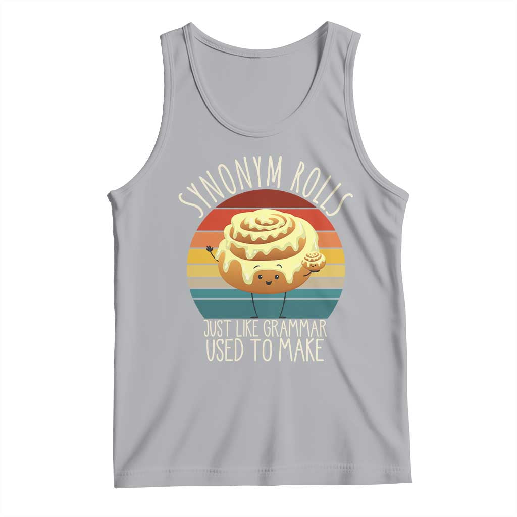 Funny English Grammar Tank Top Synonym Rolls Just Like Grammar Used To Make TS14 Athletic Heather Print Your Wear