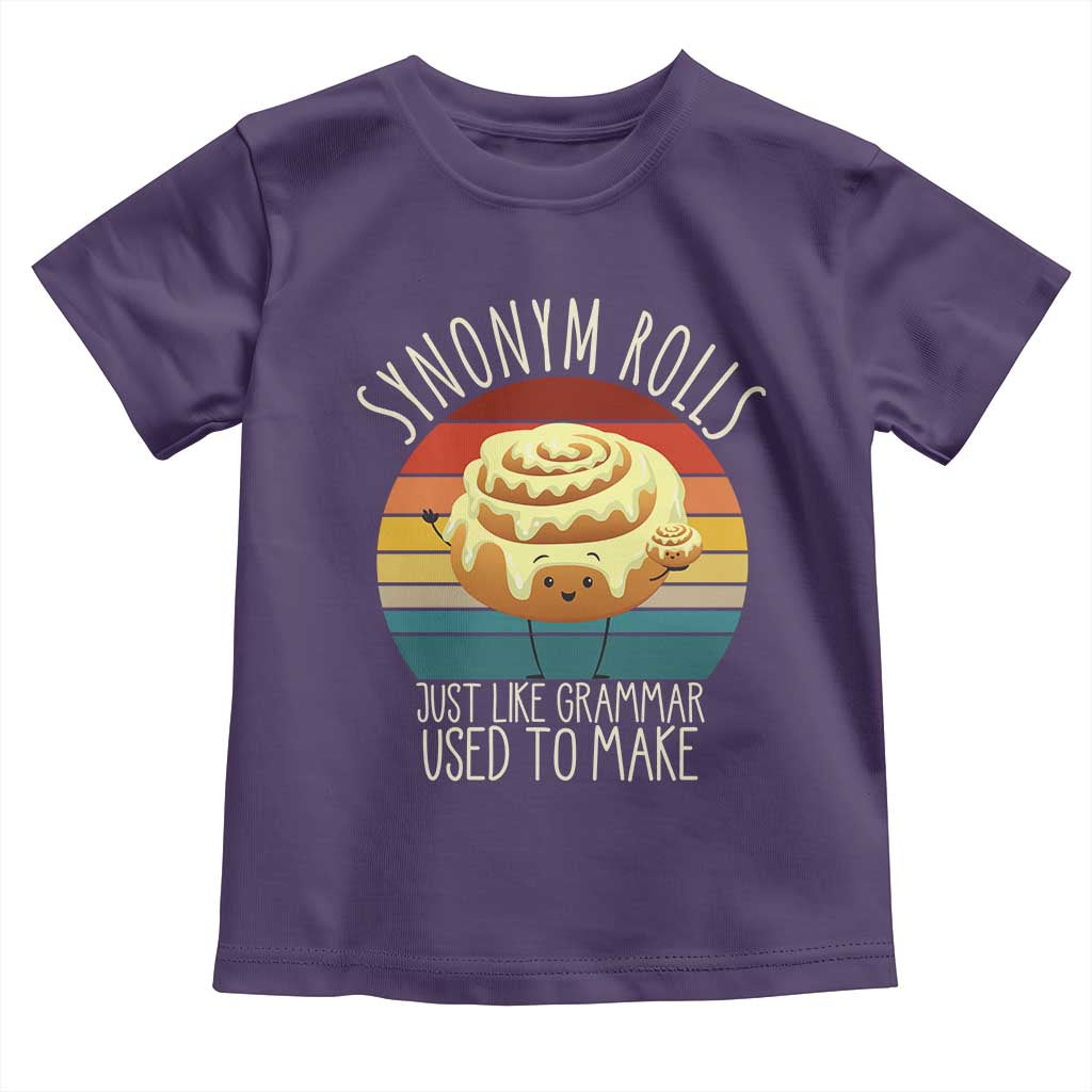 Funny English Grammar Toddler T Shirt Synonym Rolls Just Like Grammar Used To Make TS14 Purple Print Your Wear