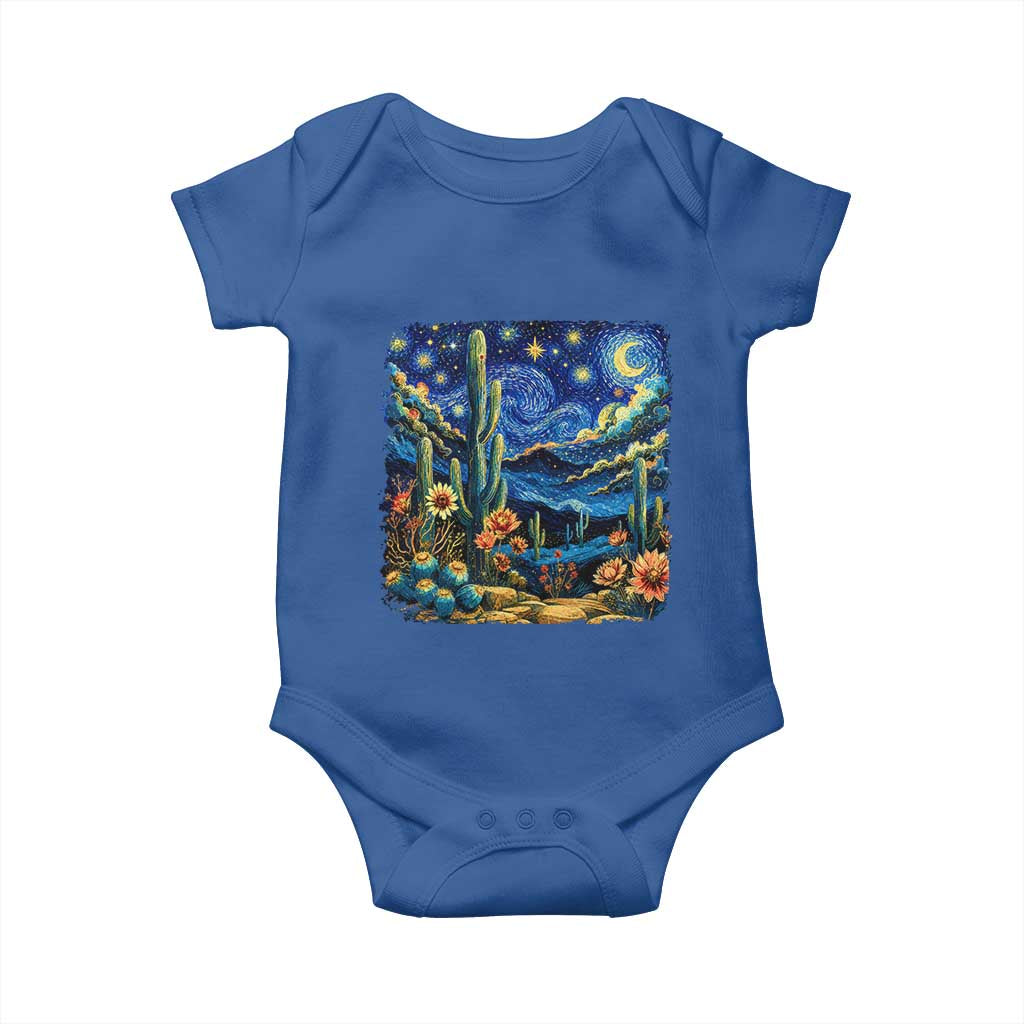 Desert Night Cactus Starry Night Arizona Stars Sky Nature Lover Gift Baby Onesie