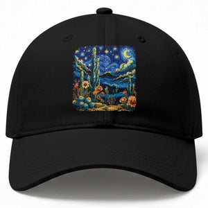 Desert Night Cactus Starry Night Arizona Stars Sky Nature Lover Gift Baseball Cap
