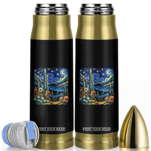 Desert Night Cactus Starry Night Arizona Stars Sky Nature Lover Gift Bullet Tumbler TS14 Black Print Your Wear