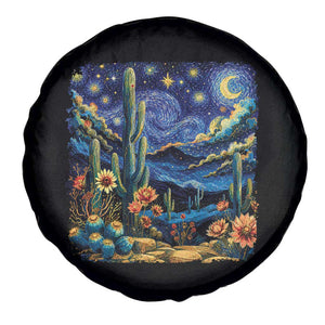 Desert Night Cactus Starry Night Arizona Stars Sky Nature Lover Gift Spare Tire Cover TS14 Print Your Wear