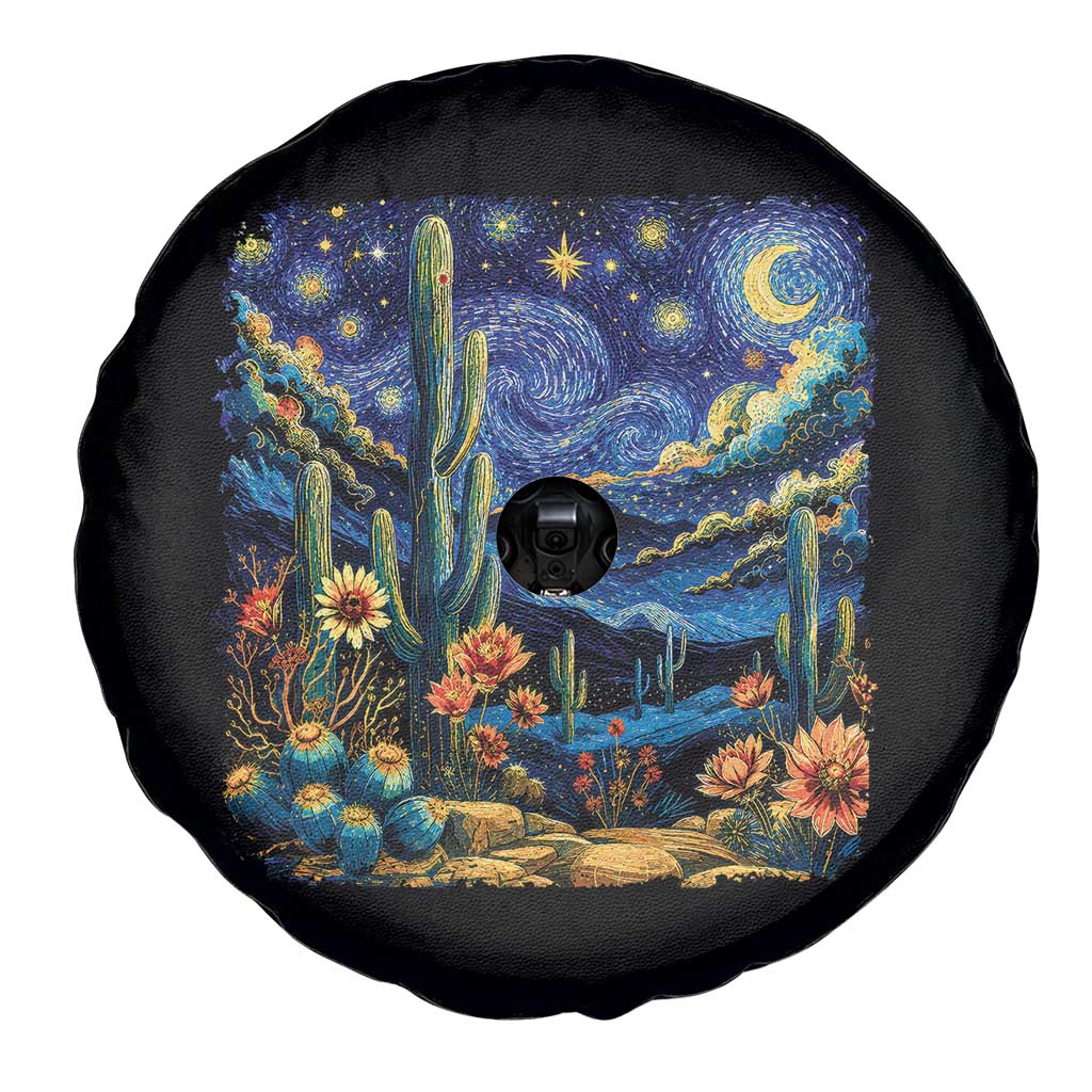 Desert Night Cactus Starry Night Arizona Stars Sky Nature Lover Gift Spare Tire Cover TS14 Print Your Wear