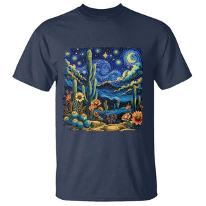Desert Night Cactus Starry Night Arizona Stars Sky Nature Lover Gift T Shirt