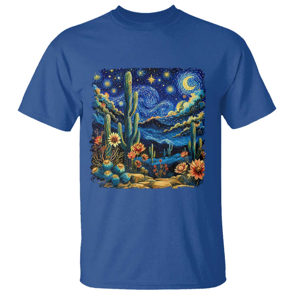 Desert Night Cactus Starry Night Arizona Stars Sky Nature Lover Gift T Shirt