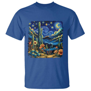 Desert Night Cactus Starry Night Arizona Stars Sky Nature Lover Gift T Shirt