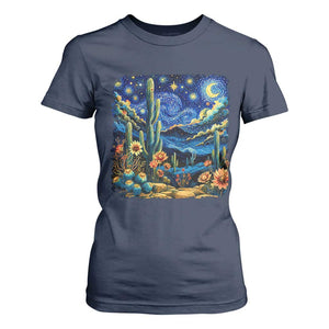 Desert Night Cactus Starry Night Arizona Stars Sky Nature Lover Gift T Shirt For Women
