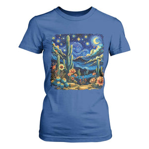 Desert Night Cactus Starry Night Arizona Stars Sky Nature Lover Gift T Shirt For Women