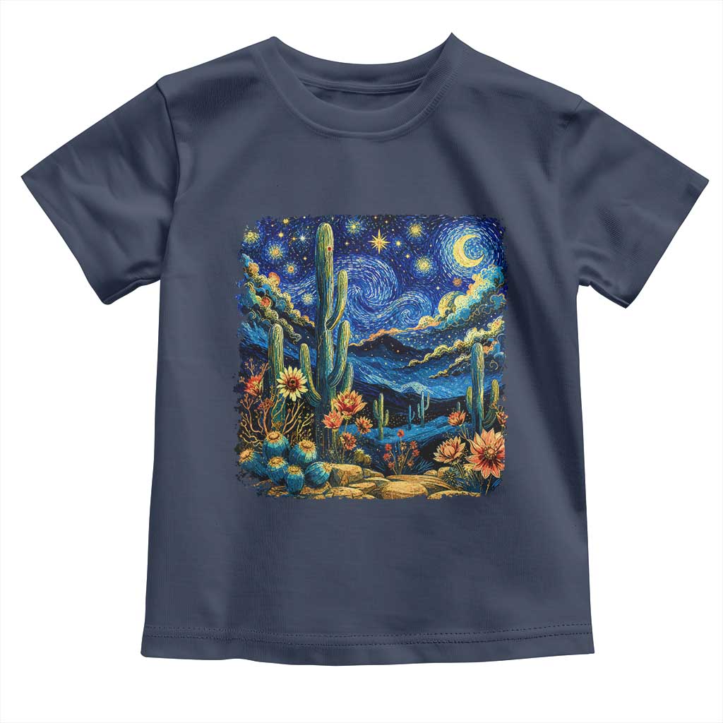Desert Night Cactus Starry Night Arizona Stars Sky Nature Lover Gift Toddler T Shirt