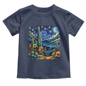 Desert Night Cactus Starry Night Arizona Stars Sky Nature Lover Gift Toddler T Shirt