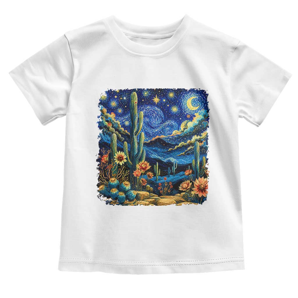 Desert Night Cactus Starry Night Arizona Stars Sky Nature Lover Gift Toddler T Shirt